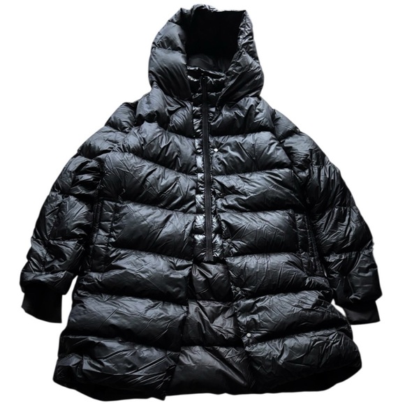 Athleta Lofty Down Long Winter Puffer Coat Black | Large - Picture 6 of 15